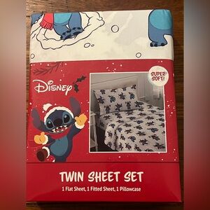 Disney Stitch Twin Sheet Set New